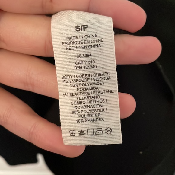 Small Garage Black Mini Dress with Mesh Neckline - Picture 7 of 8